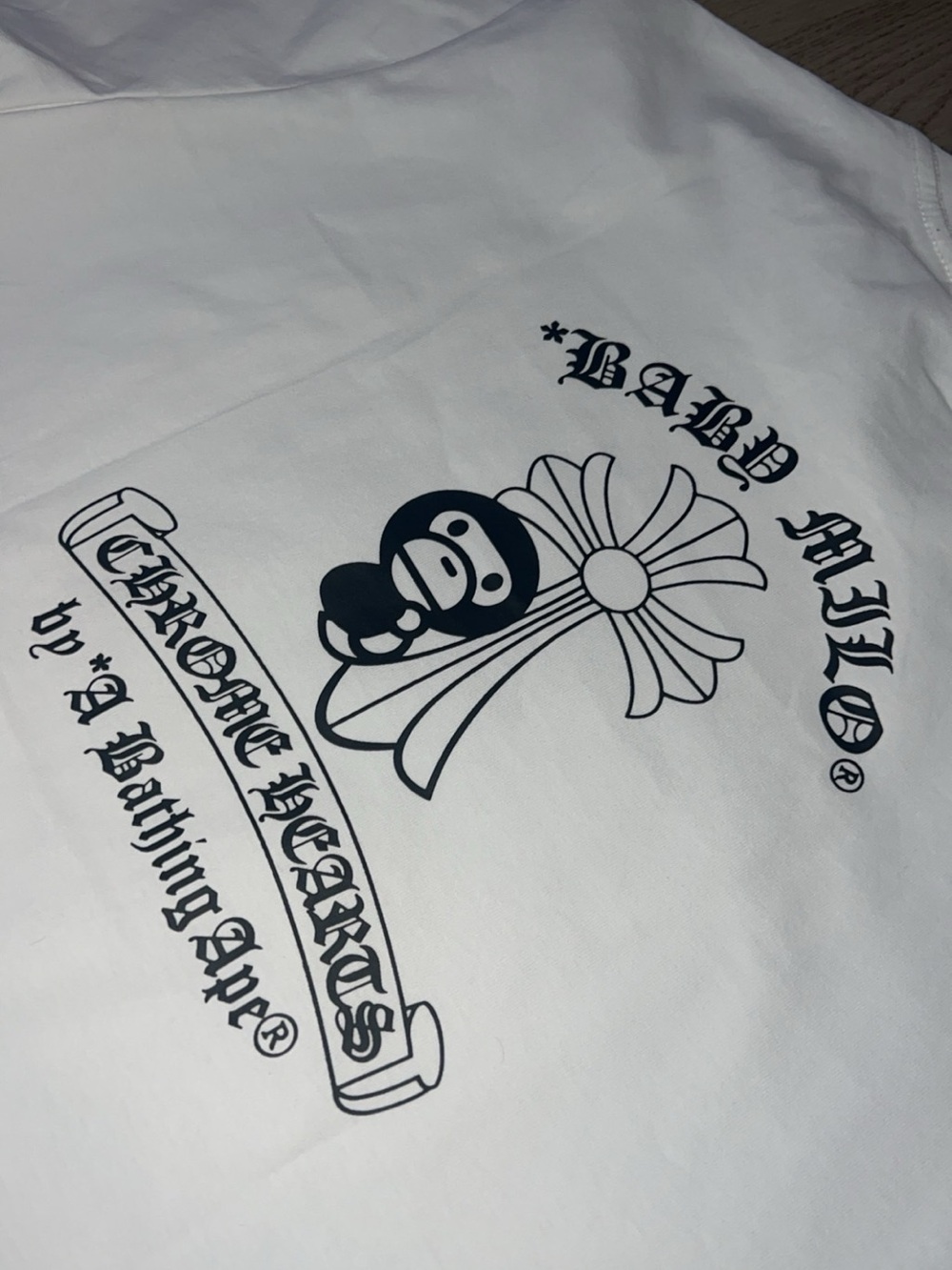 Chrome Hearts White T-Shirt with Black Graphic Logo - Picture 6 of 7